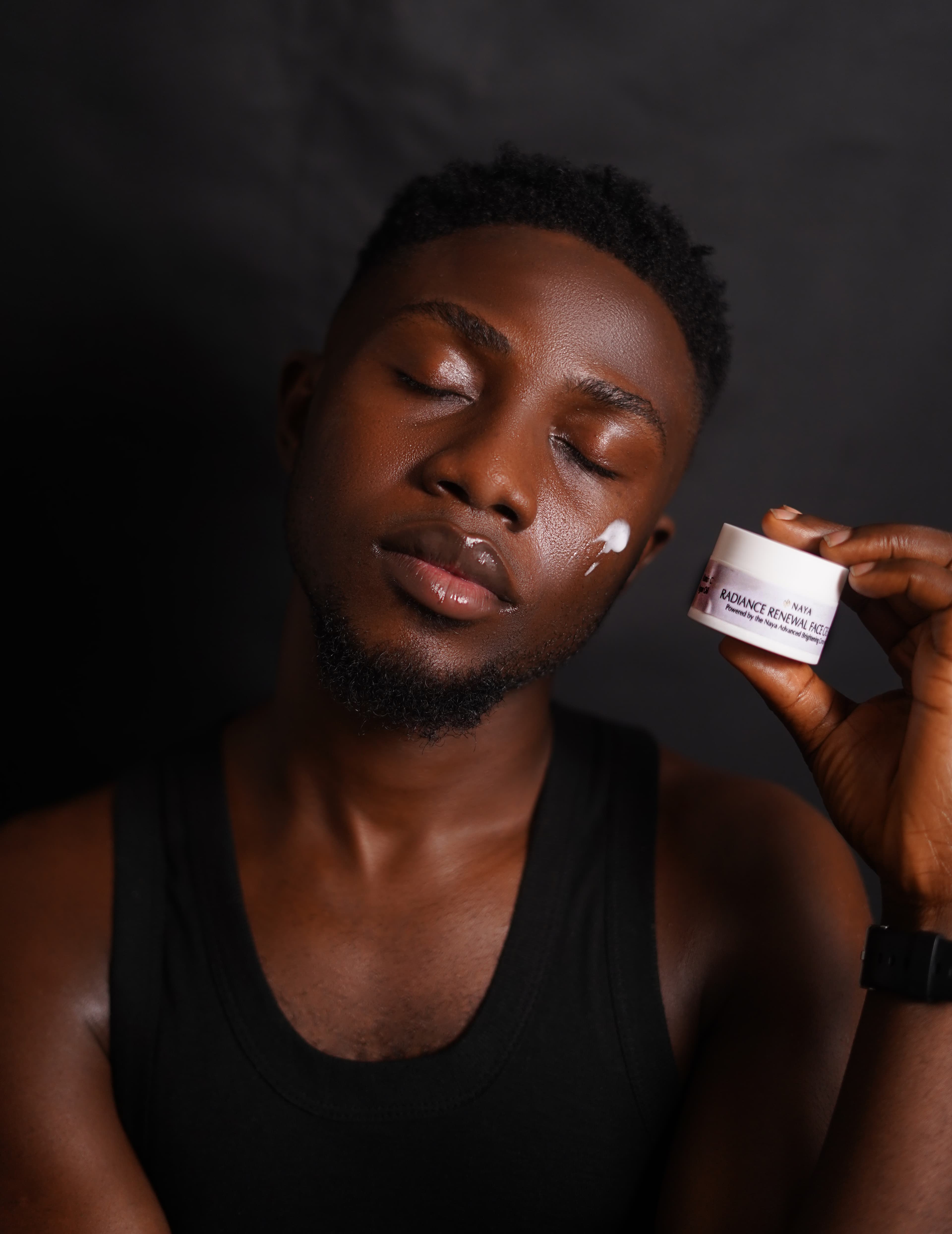 Naya Glows models holding Radiance Repair Lotion, Glow Body Oil, and Correcting Serum